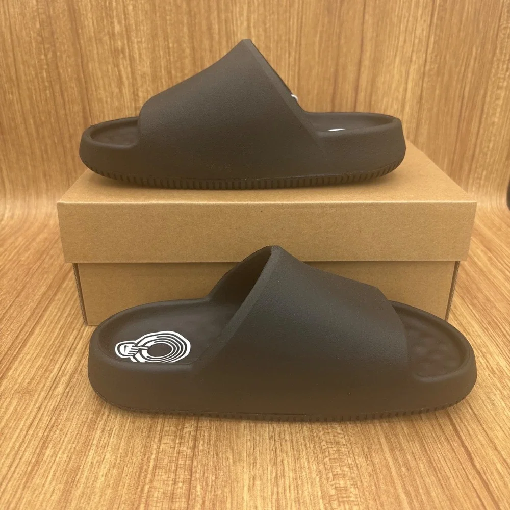 New Nike Calm Slide 2.0 PS Kids 1Y Black II6118-001 Foam Water Friendly Sandals